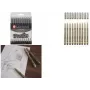 SAKURA Pigma Micron Fineliner Pen Set, 10 Black, Line Widths 0.15–0.70 mm, POXSDK10A