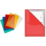 PAVO DIN A4 Document Display Sleeve, Polypropylene, 0.12 mm, Grained, Open Top and Right, Thumb Cut-out, Coloured, 1 Piece 8020645
