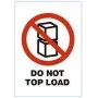 RILLPRINT DO NOT TOP LOAD Permanent Adhesive Warning Labels, White with Red/Black Text, 74 x 105 mm, 500 Labels per Roll 76950