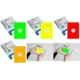 RILLPRINT B84312 Fluorescent Orange Self-Adhesive Labels 70 x 37 mm, A4, 24 Labels/Sheet, 100 Sheets (2400 Labels), Inkjet/Laser