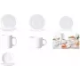 Esmeyer Arcoroc EVERYDAY Soup Plate, 225 mm, White Tempered Glass, Set of 6 (384-3101)