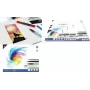 Kangaro K-5304 Watercolor Paper Block DIN A2, 12 Sheets, 300 gsm, Cream White, 3-Sided Glued