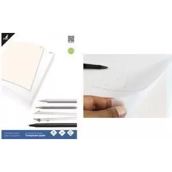 KANGARO K-770301 Transparent Paper Block DIN A3, 24 Sheets 80 g/m² + 1 Graph Paper Sheet