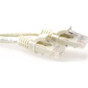 ACT Ivory 0.25m U/UTP CAT6A Snagless RJ45 Patch Cable IB3252