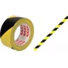 RAADHUIS Floor Marking Tape, 50 mm x 33 m, Black/Yellow PVC, 1 Roll RD-351142-3