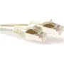 ACT Ivory 0.5m S/FTP CAT6A Snagless Patch Cable with RJ45 Connectors FB6000