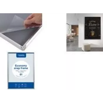 Europel Economy A4 Snap Frame, Silver Anodized Aluminum, 25 mm Rounded Profile 355095