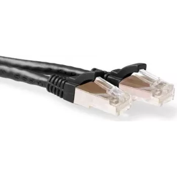 ACT 15m LSZH S/FTP CAT6A Snagless Patch Cable, Black (FB7915)