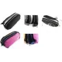 KANGARO K-56401 Oval Pencil Case with 3 Zippered Compartments, Polyester, Grey/White/Black