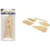 Kangaro Wooden Clay Spatula Set, 5-Piece for Shaping, Scraping and Smoothing Clay or Porcelain (K-840101)