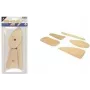 Kangaro Wooden Clay Spatula Set, 5-Piece for Shaping, Scraping and Smoothing Clay or Porcelain (K-840101)