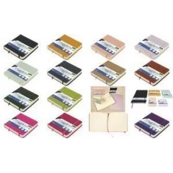 Kangaro K-861202 Sketchbook, 80 Sheets, 120 x 120 mm, Old Rose PU Hardcover, Cream 140 gsm Paper