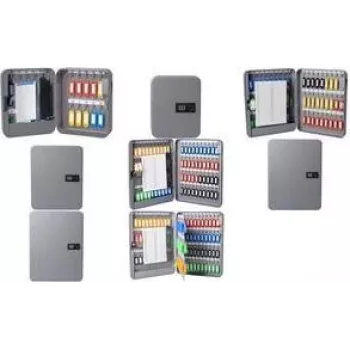 PAVO Key Cabinet with Combination Lock, 130 Keys, Steel, Wall-Mountable (8032600)