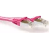 ACT Pink 0.5m LSZH S/FTP CAT6A Snagless RJ45 Patch Cable (FB8800)