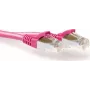ACT Pink 0.5m LSZH S/FTP CAT6A Snagless RJ45 Patch Cable (FB8800)