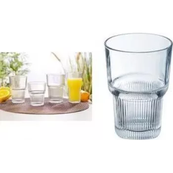 Esmeyer Arcoroc Starline Tempered Glass Tumbler Set, 350 ml, Clear, 6 Pieces 384-6734