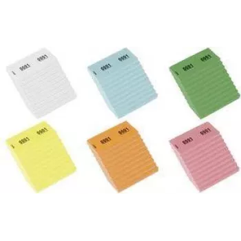 KANGARO Numbered Paper Block 1-1000, 105 x 42 mm, Yellow, 70 gsm, 1000 Tags K-701113