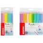 Kores Kolores Pastel Triangular Coloured Pencils, 12 Assorted Pastel Colours, 3 mm Lead, High Pigmentation, Cardboard Case BB93311