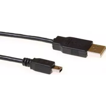 ACT SB2413 USB 2.0 Cable 3 m USB-A Male to Mini-USB B Male Black