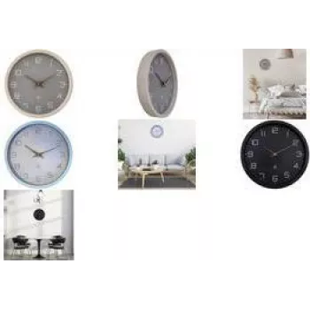 NEXTIME NXT ECO Quartz Wall Clock 300 mm Blue Case White Dial Black Numerals 7373BL