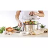 PYREX Glass Lid 24 cm, Borosilicate Glass, Black Phenolic Handle, Steam Vent, Oven Safe to 220°C