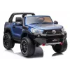 LEAN CARS Toyota Hilux DK-HL850 Electric Ride-On Car for Kids, Blue Lacquered, 4x4, 2-Seater, Remote Control, LED Lights, MP3, Bluetooth