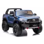 LEAN CARS Toyota Hilux DK-HL850 Electric Ride-On Car for Kids, Blue Lacquered, 4x4, 2-Seater, Remote Control, LED Lights, MP3, Bluetooth