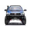 LEAN CARS Toyota Hilux DK-HL850 Electric Ride-On Car for Kids, Blue Lacquered, 4x4, 2-Seater, Remote Control, LED Lights, MP3, Bluetooth