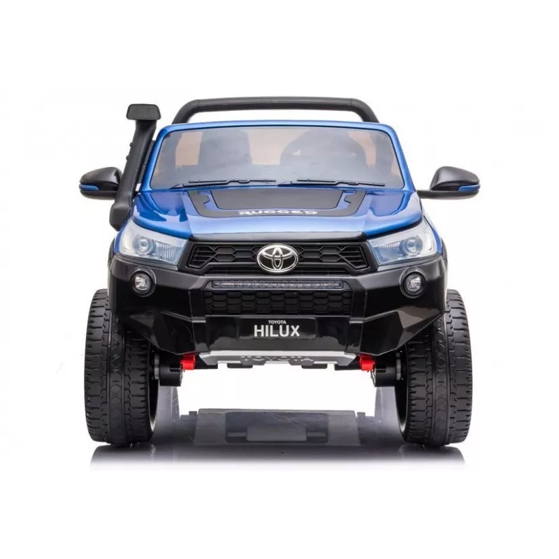 LEAN CARS Toyota Hilux DK-HL850 Electric Ride-On Car for Kids, Blue Lacquered, 4x4, 2-Seater, Remote Control, LED Lights, MP3, Bluetooth