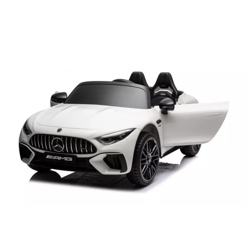 LEAN CARS Mercedes AMG SL63 Battery-Powered Ride-On Car White
