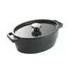 Pyrex Cast Iron Oval Casserole Dish 5.8L Grey 33x25cm