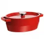 Pyrex Cast Iron Oval Casserole Dish 5.8L Red 33x25cm