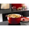 Pyrex Cast Iron Pot 3.6L Round Ø24cm Red