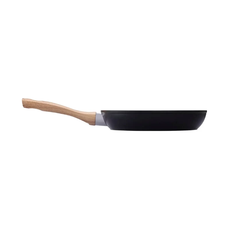 PYREX Panna Cook&Care Ø28cm Frying Pan, Aluminium, Titanium 2X Non-Stick, Thermo-Signal, Induction, Black