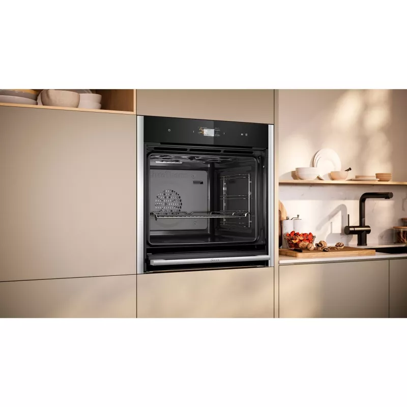 Neff B64FS31N0 N90 Built-In Oven with FullSteam, 71L, Stainless Steel