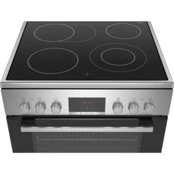 Bosch HKR39C250 Serie 4 Freestanding Electric Cooker with Ceramic Hob, Stainless Steel