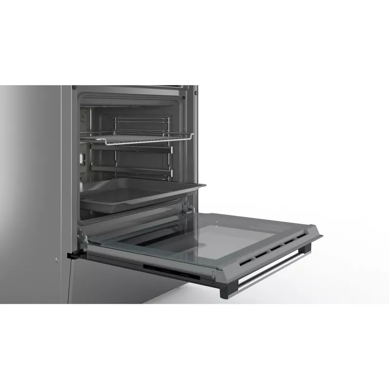 Bosch HKR39C250 Serie 4 Freestanding Electric Cooker with Ceramic Hob, Stainless Steel