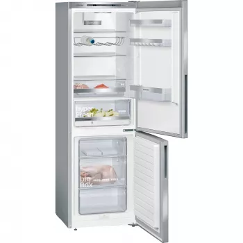 Siemens KG36EALCA iQ500 Freestanding Fridge-Freezer, 186 cm, C, Stainless Steel Look