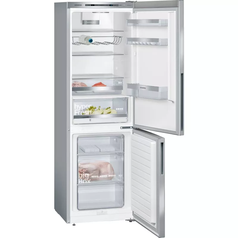 Siemens KG36EALCA iQ500 Freestanding Fridge-Freezer, 186 cm, C, Stainless Steel Look