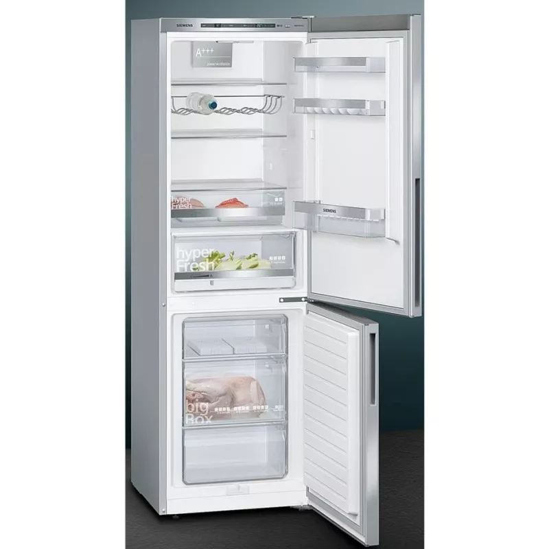 Siemens KG36EALCA iQ500 Freestanding Fridge-Freezer, 186 cm, C, Stainless Steel Look