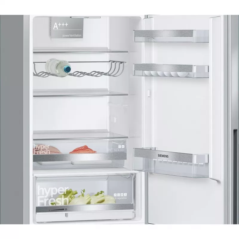 Siemens KG36EALCA iQ500 Freestanding Fridge-Freezer, 186 cm, C, Stainless Steel Look