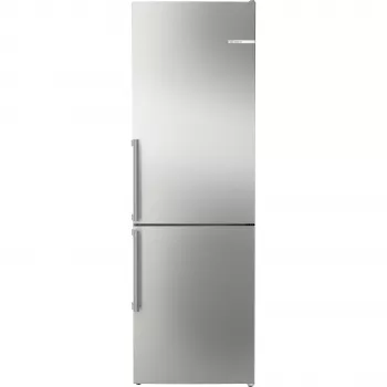 Bosch KGN36VIBT Serie 4 Freestanding Fridge Freezer, 186 cm Height, Energy Efficiency Class D, Silver