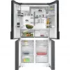 Siemens KF96DPXEA iQ700 French Door Side-by-Side Fridge Freezer with Water and Ice Dispenser, 183 cm, Energy Class E, Stainless Steel