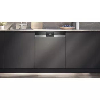 Siemens SX53ES22CE iQ300 Partially Integrated Dishwasher, 60 cm, 13 Place Settings, Energy Class E, Home Connect, AquaStop, InfoLight, Stainless Steel