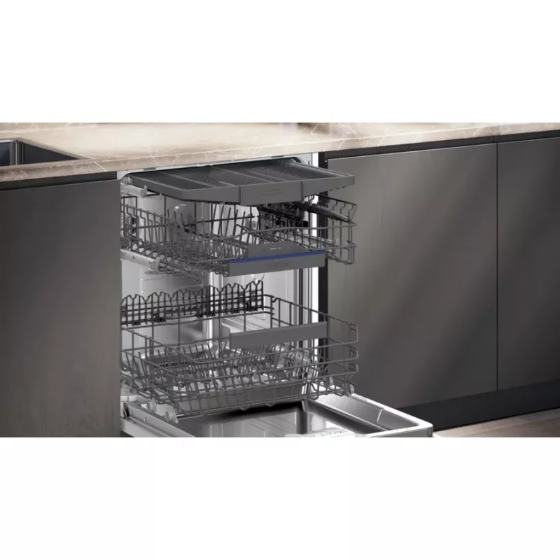 Siemens SX53ES22CE iQ300 Partially Integrated Dishwasher, 60 cm, 13 Place Settings, Energy Class E, Home Connect, AquaStop, InfoLight, Stainless Steel