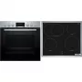 Bosch HND415LS62 Built-in Oven and Ceramic Hob Set, 71L, 7 Functions, Stainless Steel