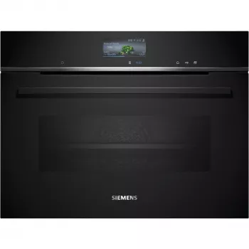 Siemens CS736G1B1 iQ700 Built-in Compact Oven with Steam Function, 47 L, TFT Touch Display, Home Connect, Black