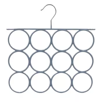 SAUBER PVC-Coated Metal Hanger for Scarves Grey