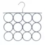 SAUBER PVC-Coated Metal Hanger for Scarves Grey
