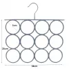 SAUBER PVC-Coated Metal Hanger for Scarves Grey